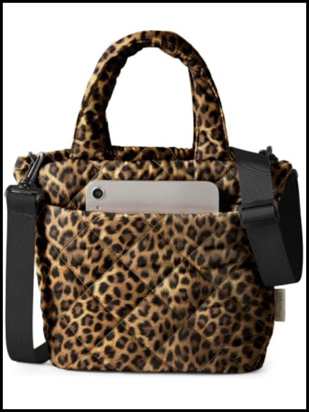 Quilted Puffer Crossbody Tote Bag Lightweight Quilted Trapezoid Purse